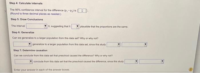 Solved Step 4: Calculate intervals The 95% confidence | Chegg.com