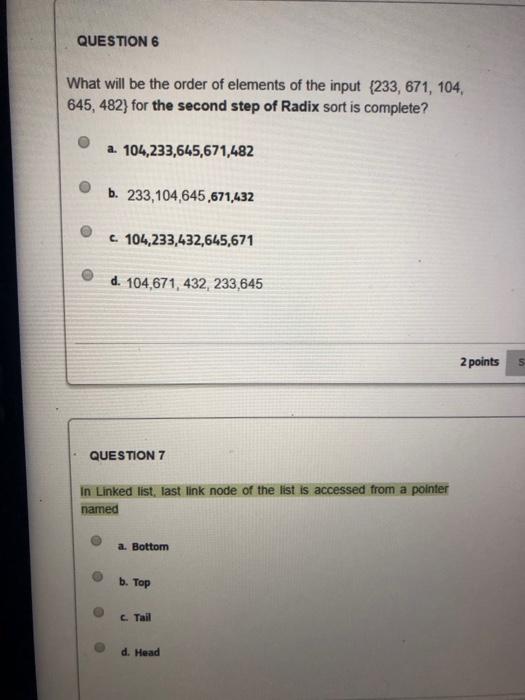 Solved Question Completion Status: QUESTION 1 Consider the | Chegg.com