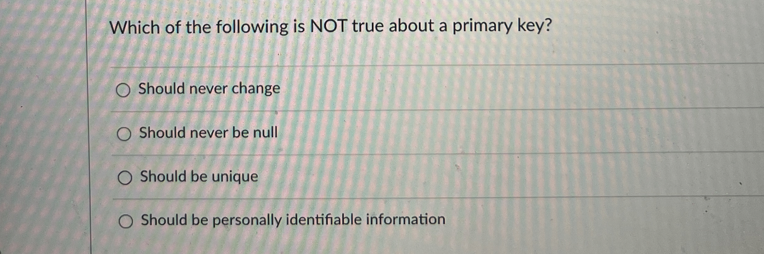 Solved Which of the following is NOT true about a primary | Chegg.com