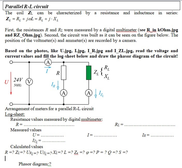 Series R L Circuit The Coil Zl Can Be Characterize Chegg Com