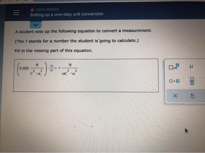 Solved MEASUREMENT Setting Up A One-step Unit Conversion A | Chegg.com