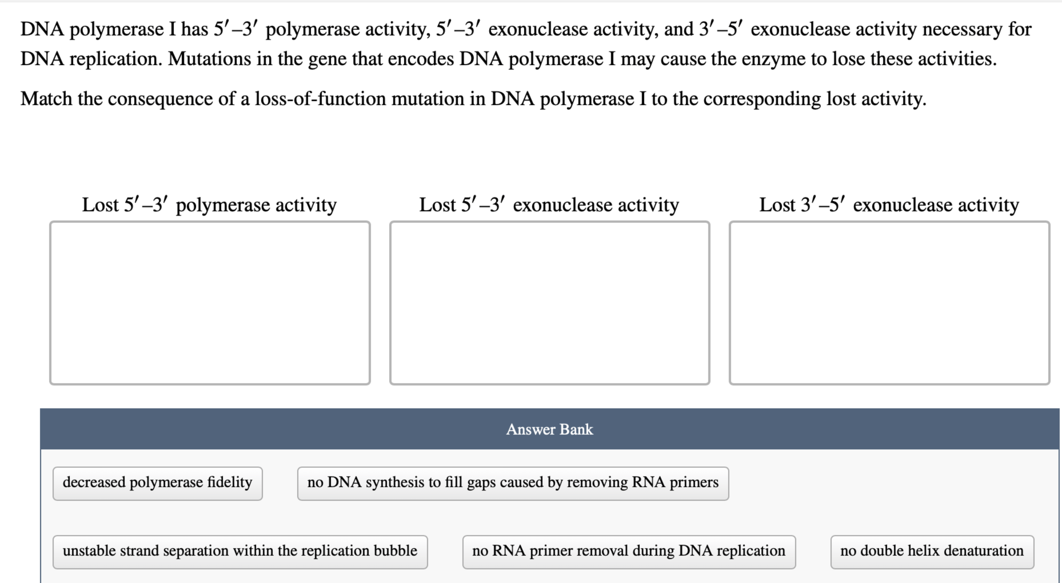 Solved DNA polymerase I has 5'-3' ﻿polymerase activity, | Chegg.com