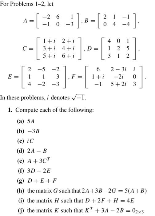 Solved For Problems 1−2, let | Chegg.com