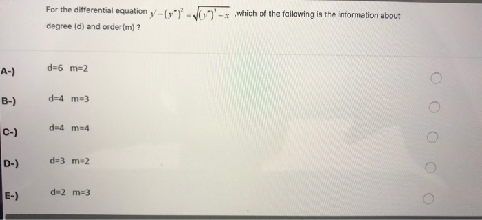 Solved For The Differential Equation Y Yº 16 X W Chegg Com