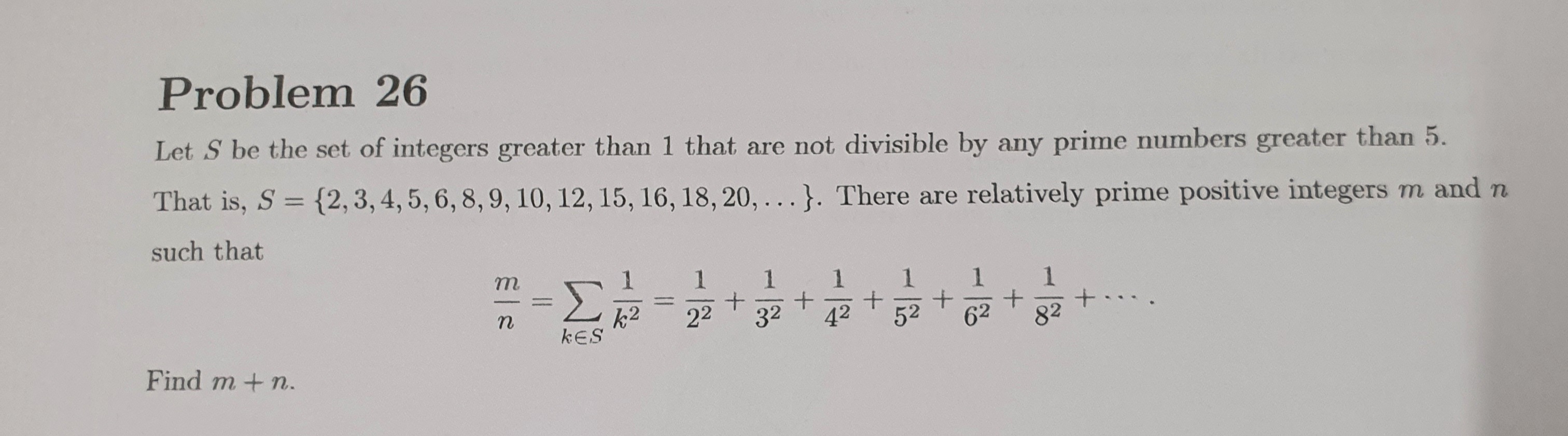 Solved Problem 26Let S ﻿be the set of integers greater than | Chegg.com