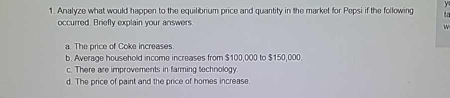 Solved Analyze What Would Happen To The Equilibrium Price Chegg Solved Analyze What Would Happen To The Equilibrium Price Chegg