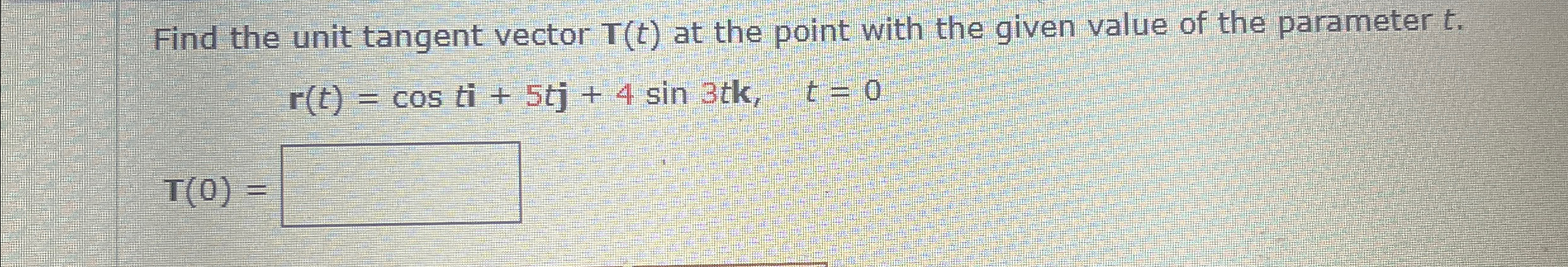 Solved Find the unit tangent vector T(t) ﻿at the point with | Chegg.com