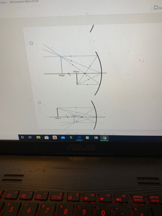Solved W: Geometric Optics (Ch 25) Resources The ray | Chegg.com