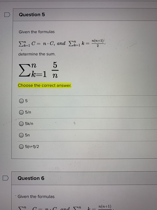 Solved Question 5 Given The Formulas C N C And Erk Ni Chegg Com