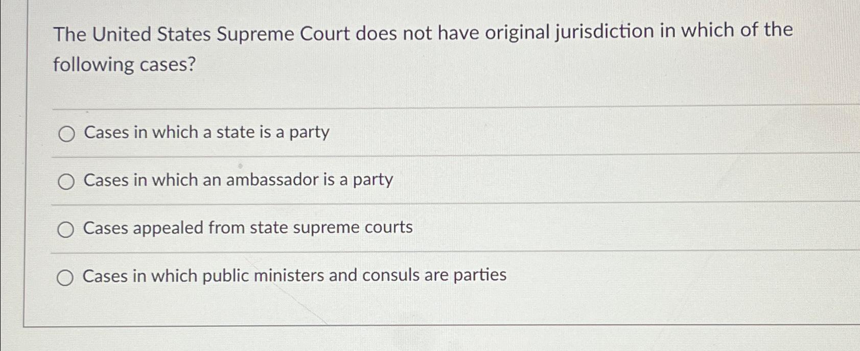 In which cases does sales the supreme court have jurisdiction