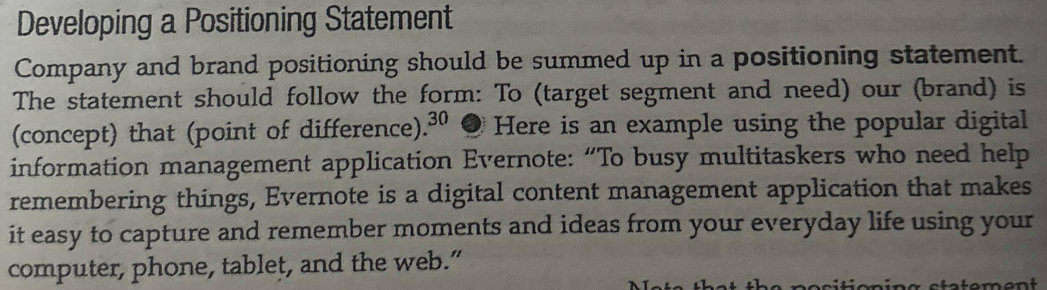 Solved Developing a Positioning and brand