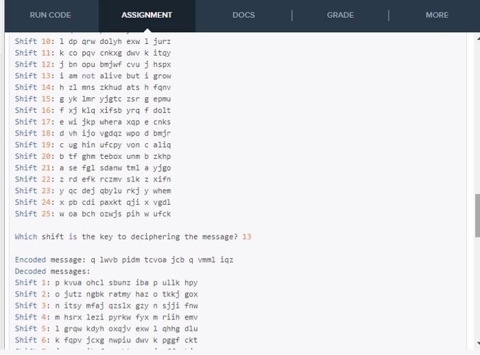 Solved RUN CODE ASSIGNMENT DOCS GRADE MORE 5 points Status: | Chegg.com