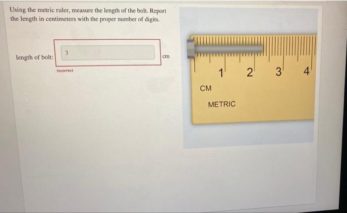 Solved Using the metric ruler, measure the length of the | Chegg.com