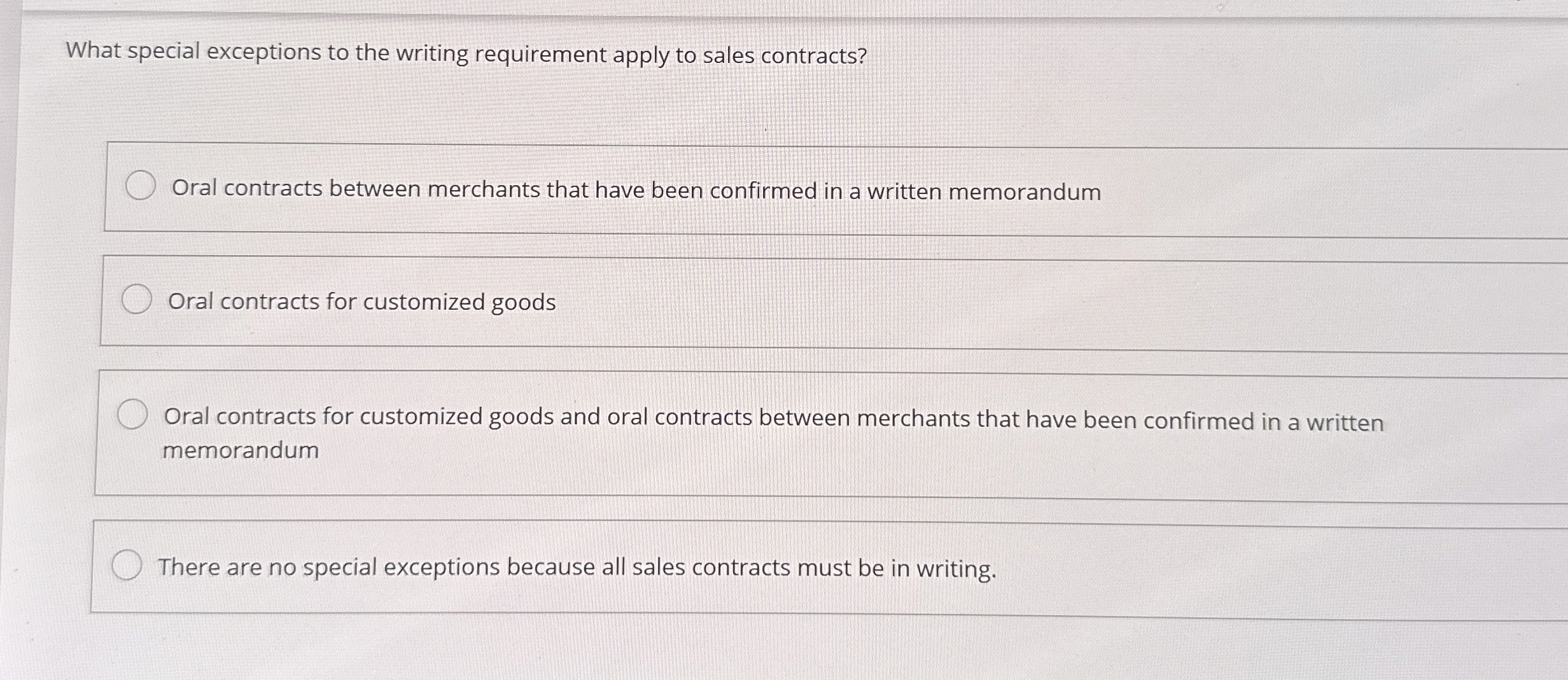 Solved What special exceptions to the writing requirement | Chegg.com