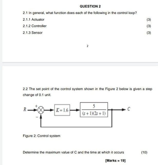 Solved QUESTION 2 2.1 In general, what function does each of | Chegg.com