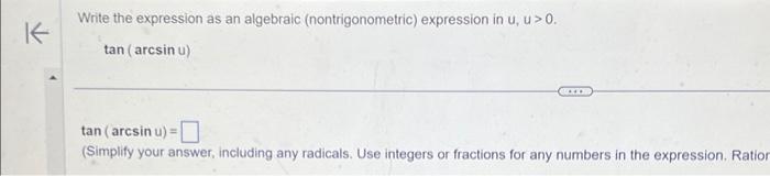 Solved Write the expression as an algebraic | Chegg.com