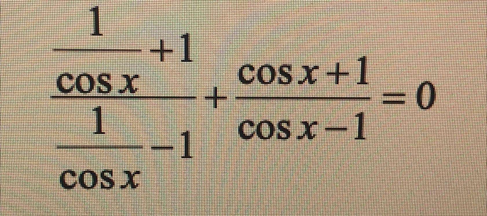 what is the value of 1 cosx