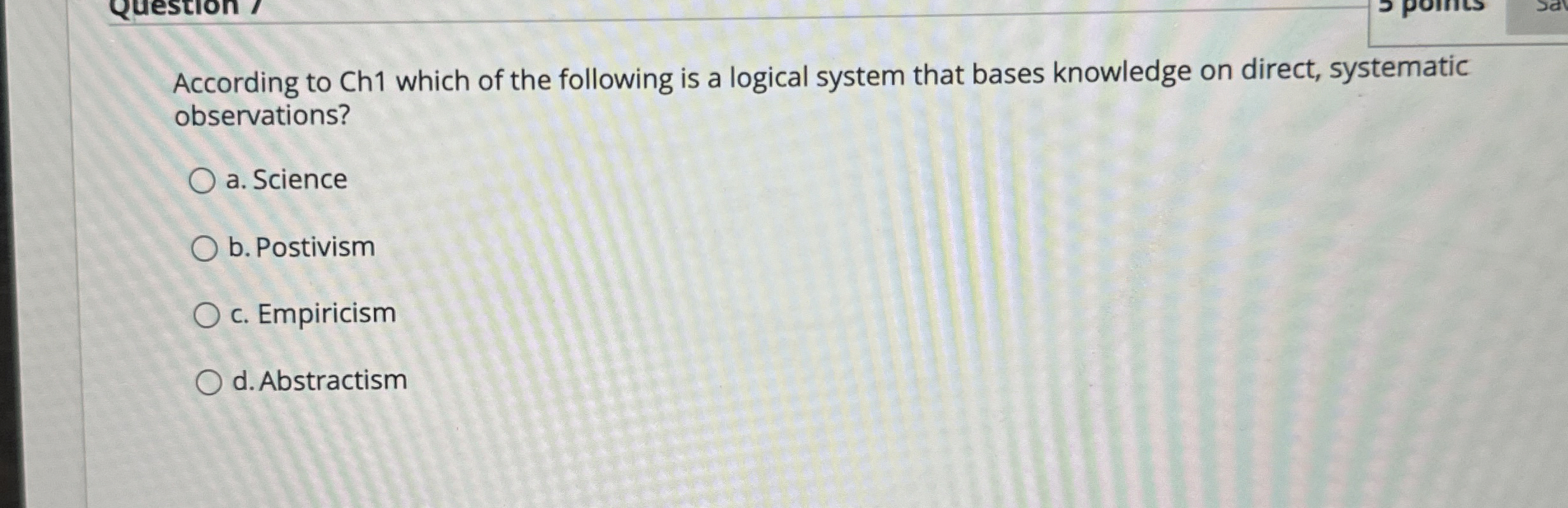 Solved According to Ch1 ﻿which of the following is a logical | Chegg.com