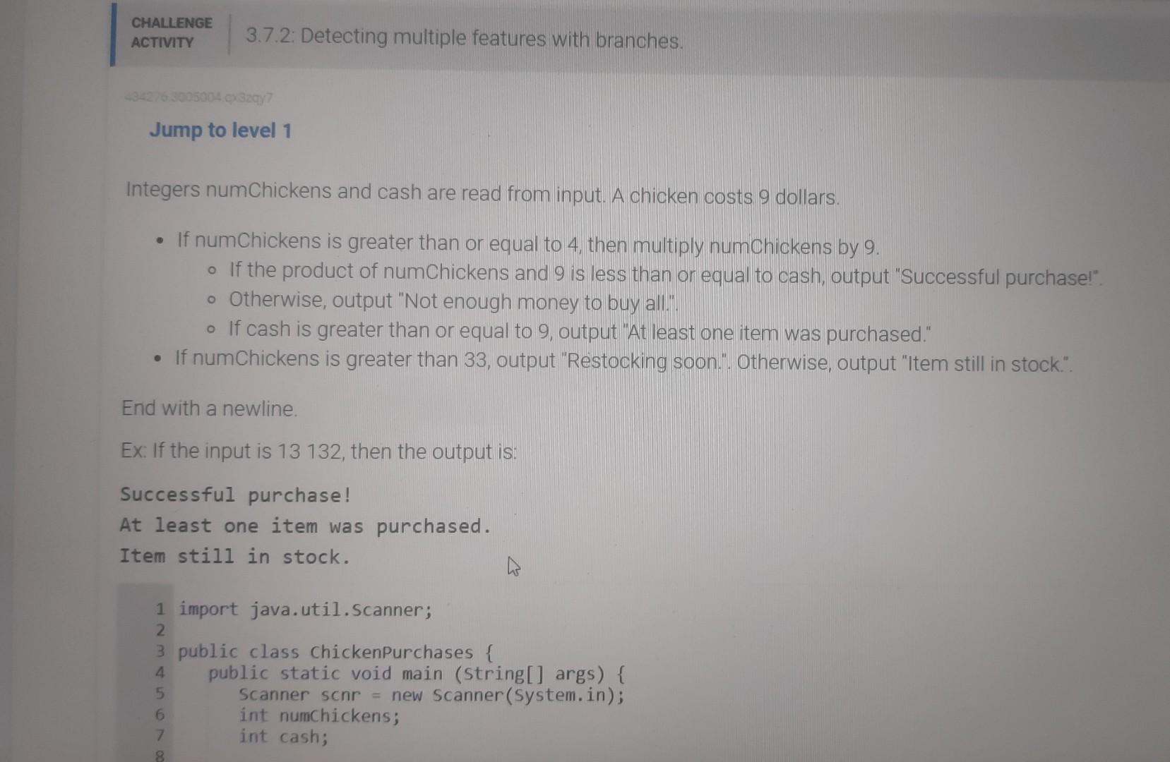 solved-integers-numchickens-and-cash-are-read-from-input-a-chegg