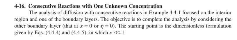 4-16. Consecutive Reactions with One Unknown | Chegg.com