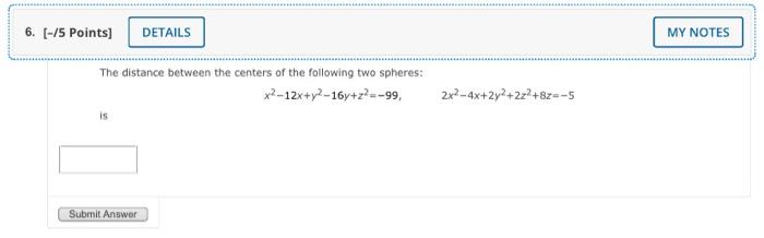 Solved The distance between the centers of the following two | Chegg.com