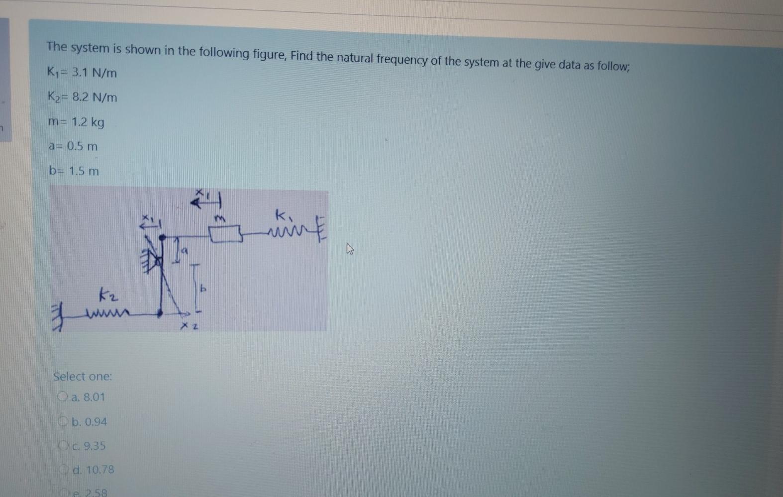 Solved The system is shown in the following figure, Find the | Chegg.com