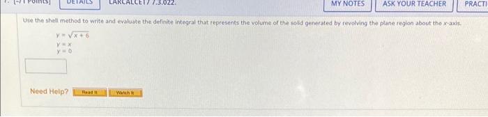 Solved PRACTI 022 MY NOTES ASK YOUR TEACHER Use the shell | Chegg.com