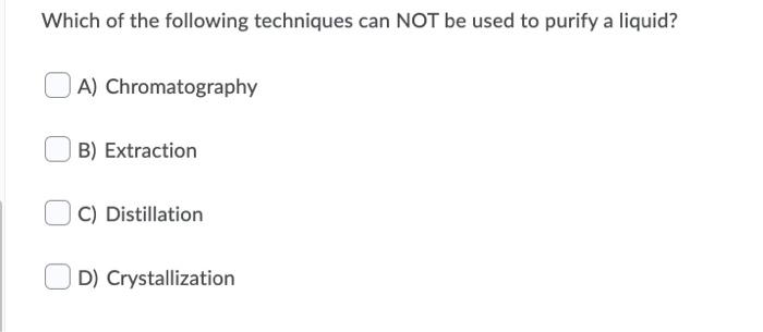 Solved Which of the following techniques can NOT be used to | Chegg.com