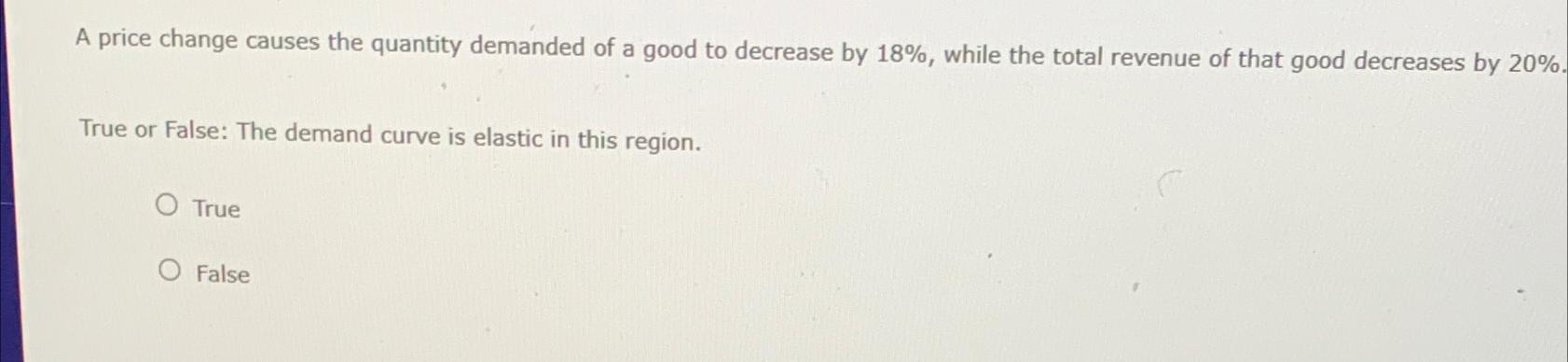 Solved A price change causes the quantity demanded of a good | Chegg.com