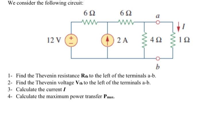 Solved We consider the following circuit: 6 Ω 6 Ω Αν a 12V | Chegg.com