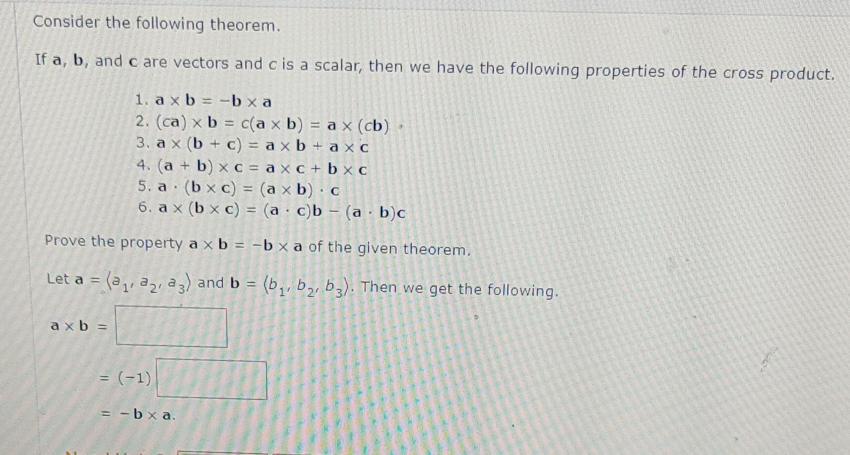 Solved Consider The Following Theorem. If A,b, And C Are | Chegg.com