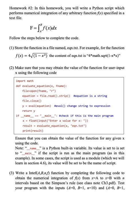 Solved Homework \#2: In this homework, you will write a | Chegg.com