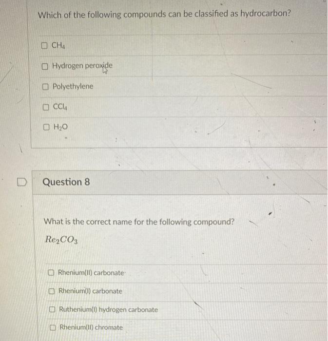 Solved Which of the following compounds can be classified as | Chegg.com
