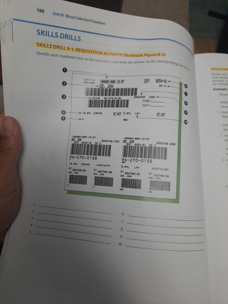 Skills Drill 8 1 Requisition Activity Textbook Chegg 