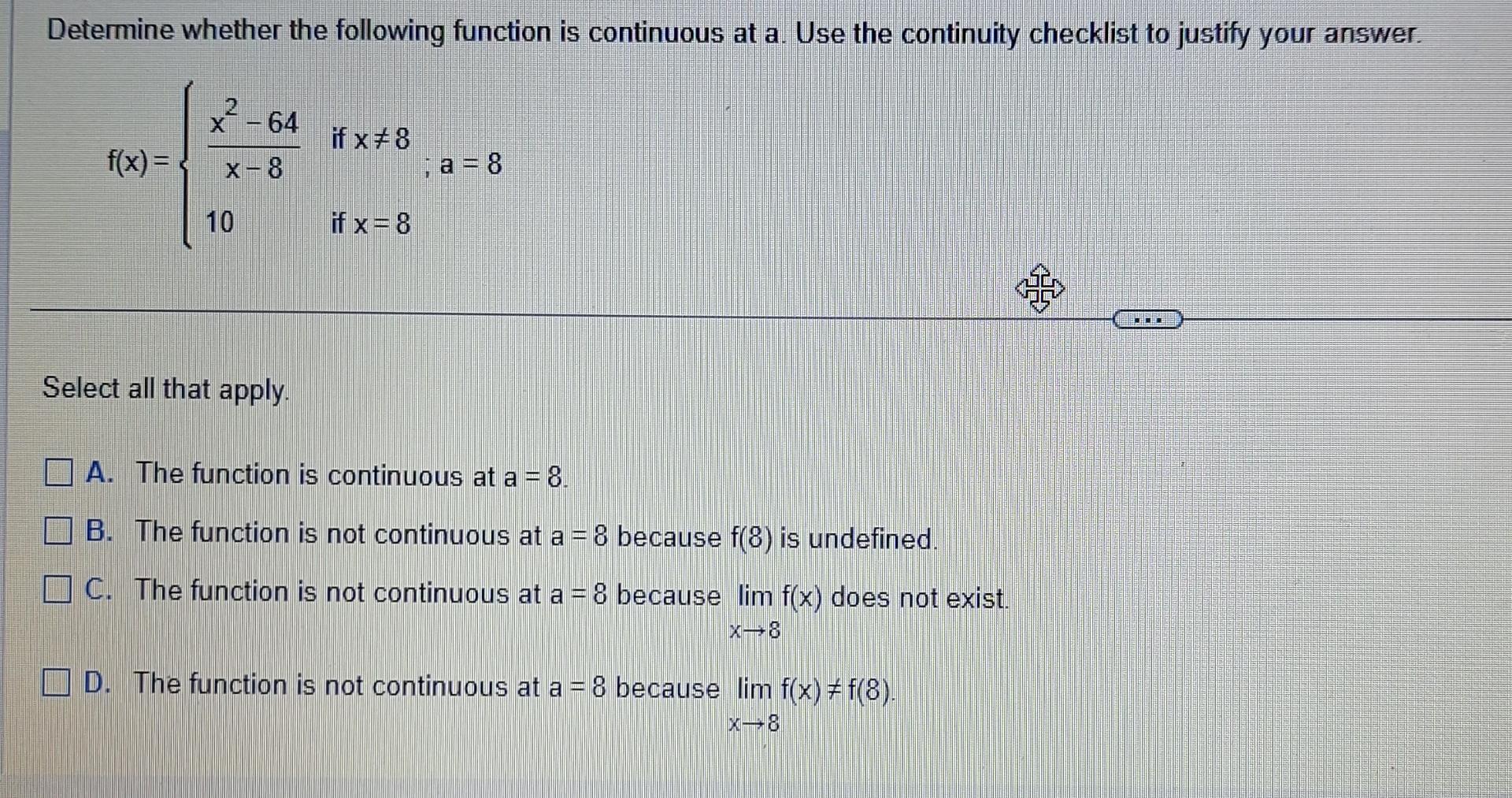 Solved Determine whether the following function is | Chegg.com