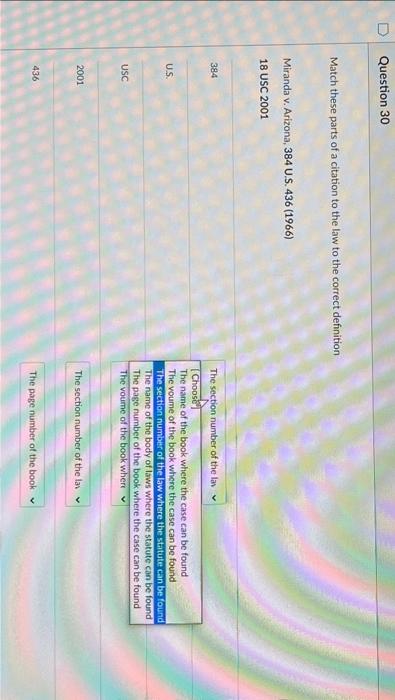 match-these-parts-of-a-ciation-to-the-law-to-the-chegg
