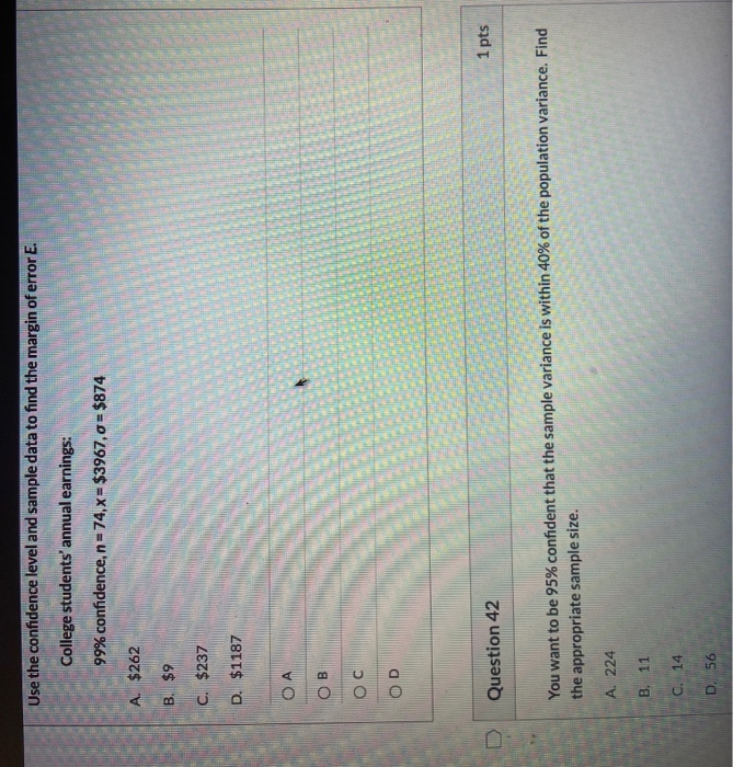 Solved Use the confidence level and sample data to find the | Chegg.com