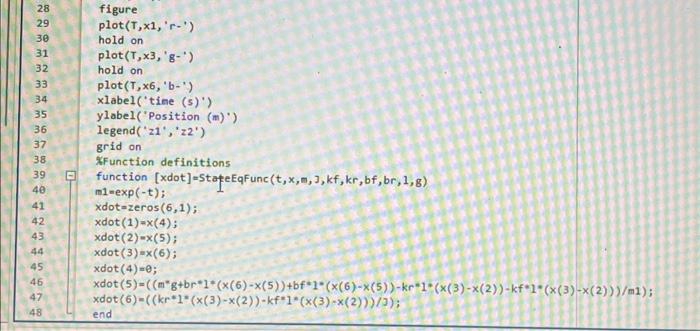 Solved Please help me fix my MatLab code!if youre familiar | Chegg.com