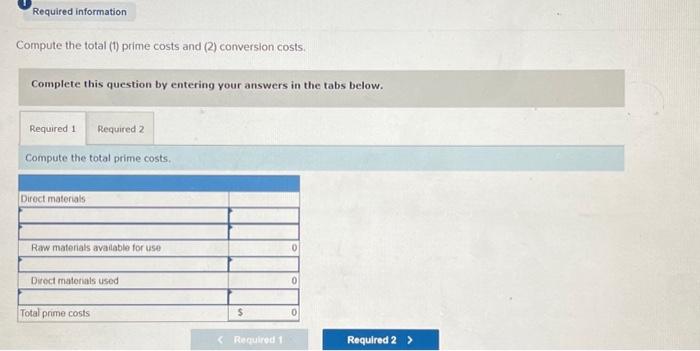 Solved I need help with this question please:raw materials, | Chegg.com