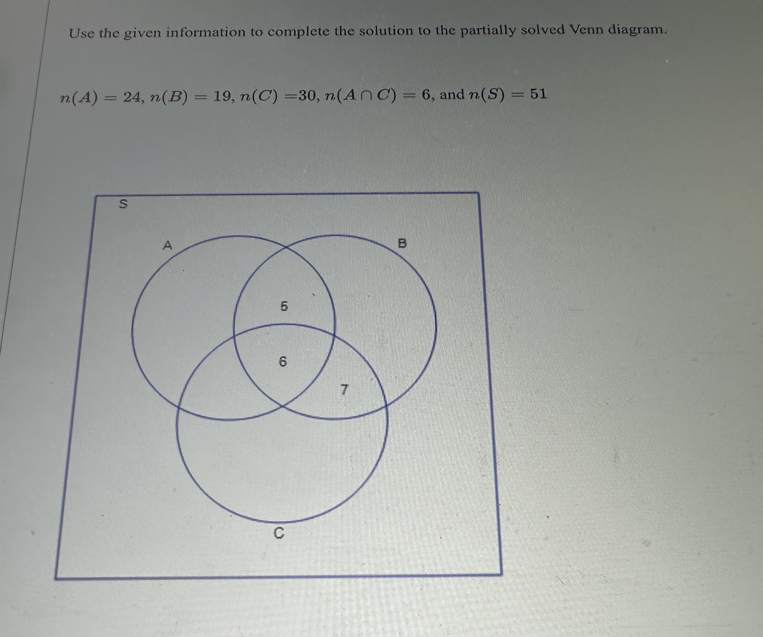 Solved Use the given information to complete the solution to | Chegg.com