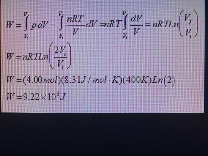 Solved 1. Two (2) moles of an ideal gas undergoes a | Chegg.com