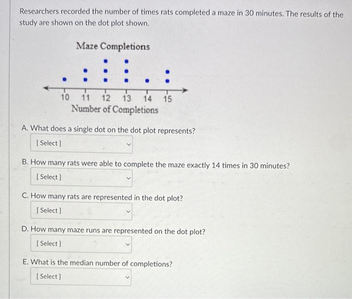 Solved Researchers recorded the number of times rats | Chegg.com