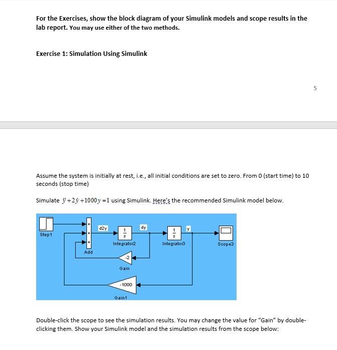 Solved For the Exercises, show the block diagram of your | Chegg.com