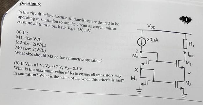 Solved In The Circuit Below Assume All Transistors Are 6883