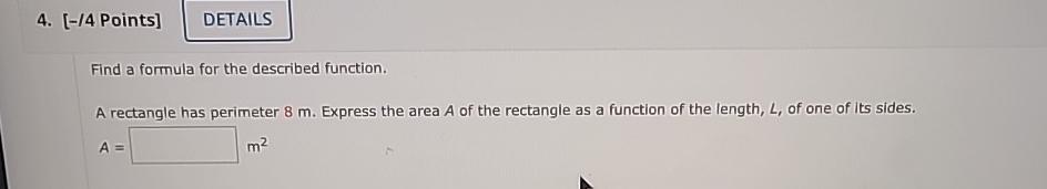 Solved [-/4 ﻿Points]Find a formula for the described | Chegg.com