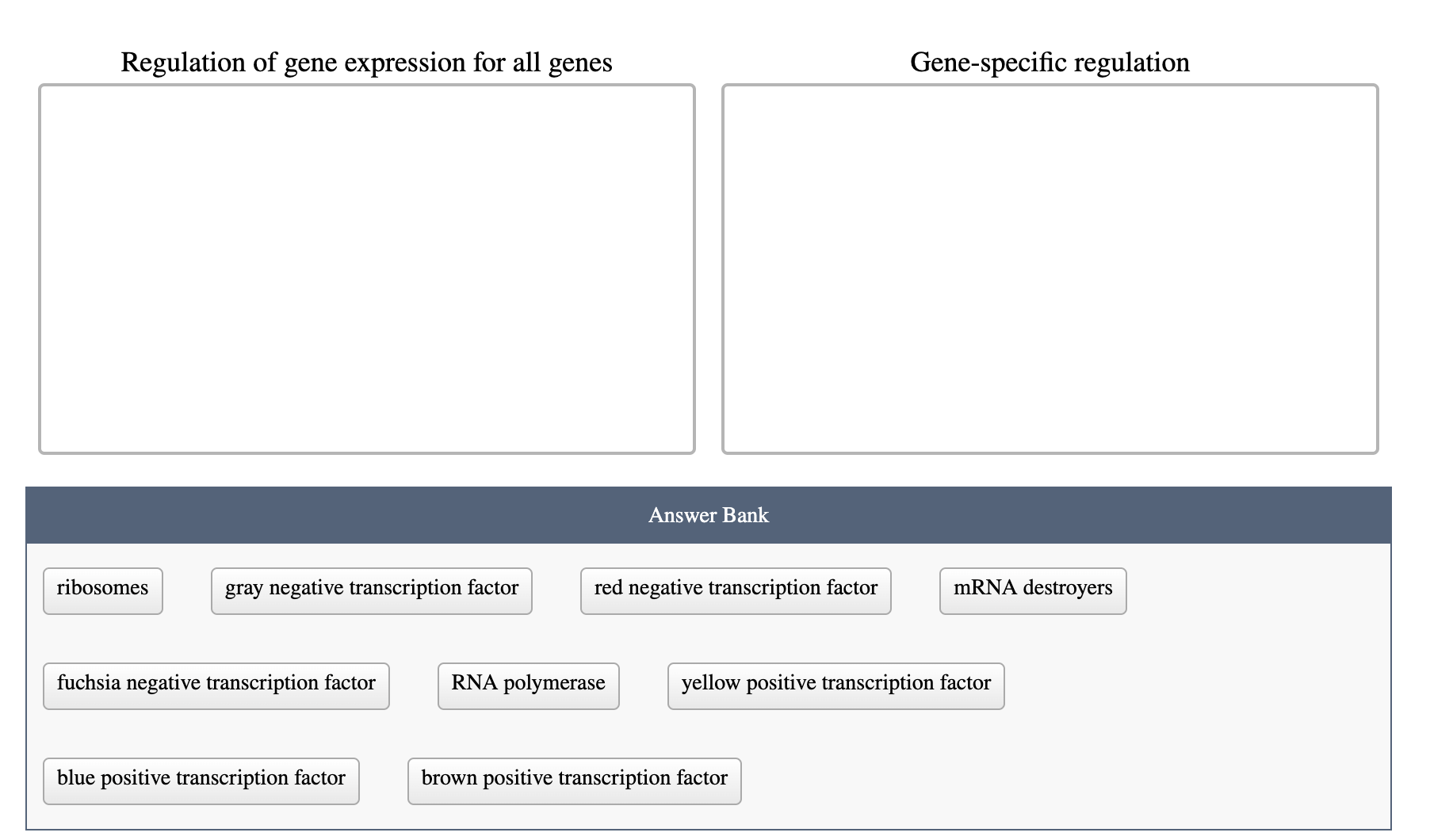 Solved Regulation of gene expression for all | Chegg.com