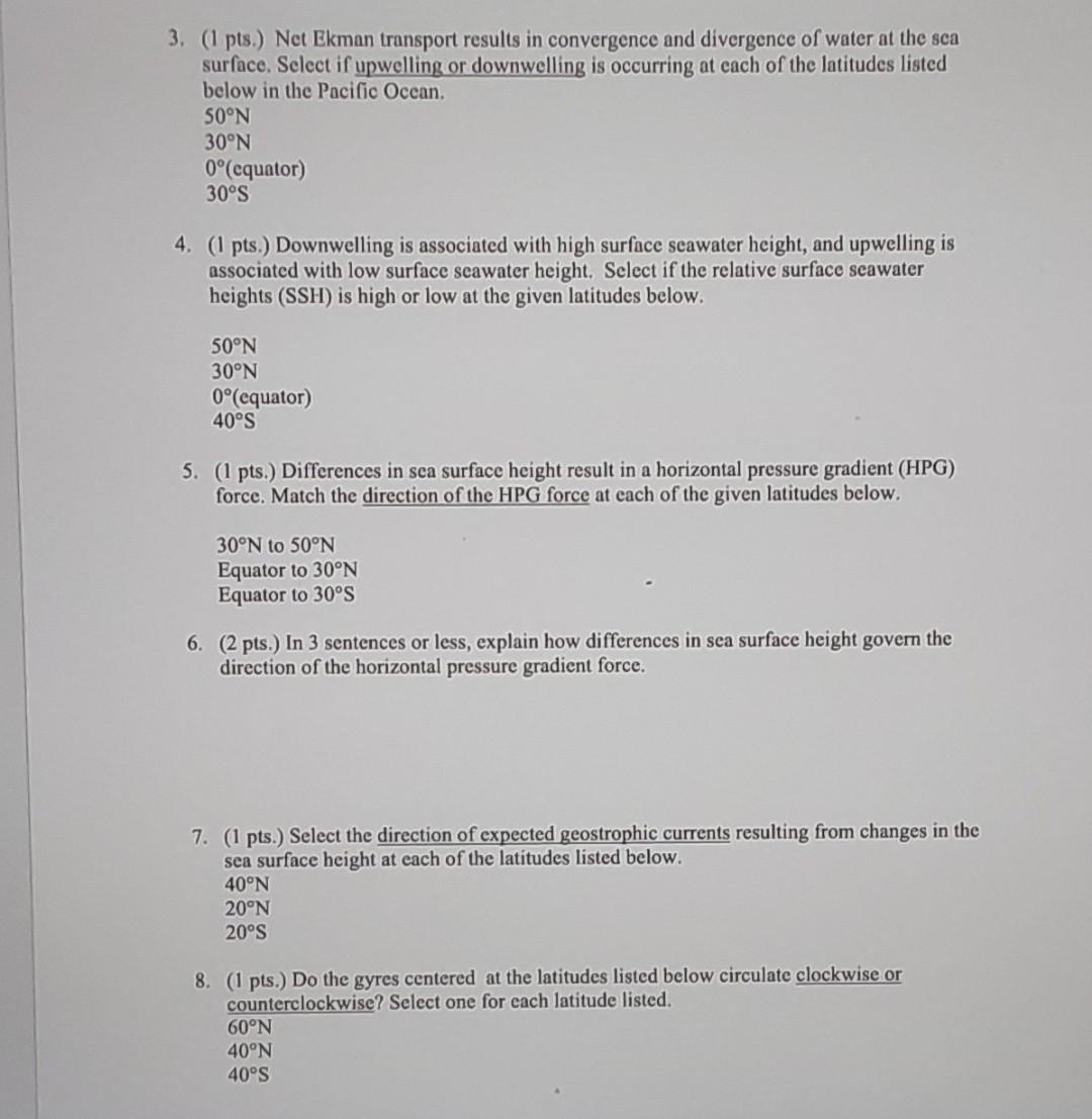 Solved The purpose of this problem set is to give students | Chegg.com