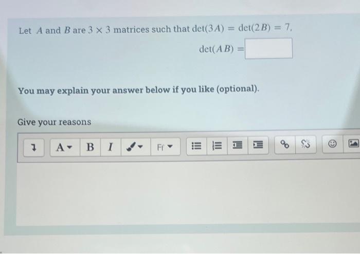 Solved Let A And B Are 3×3 Matrices Such That | Chegg.com