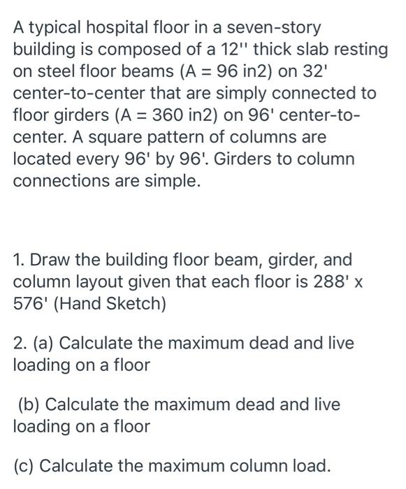 solved-a-typical-hospital-floor-in-a-seven-story-building-is-chegg