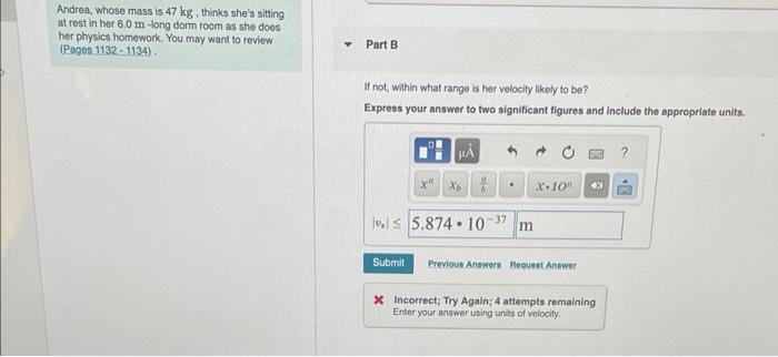 Solved Andrea, Whose Mass Is 47 Kg, Thinks She's Sitting At | Chegg.com